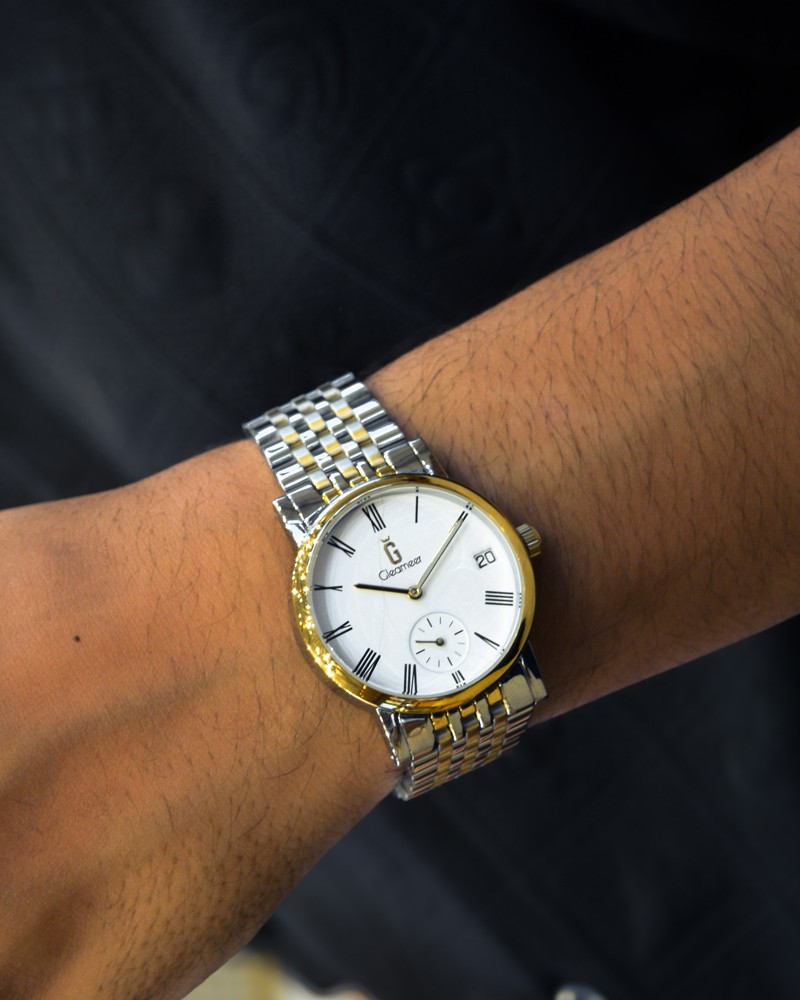 Nasser watch of stainless steel in silver and gold color GAS044M