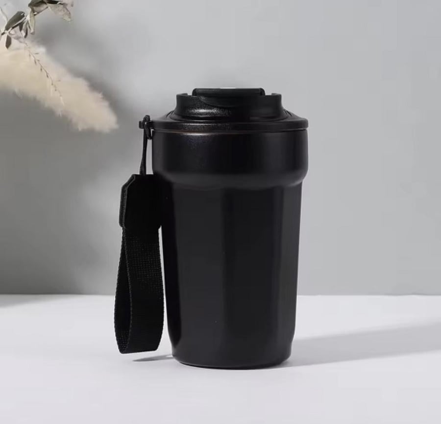 مج اسود ستيل 316 بسعة 12oz