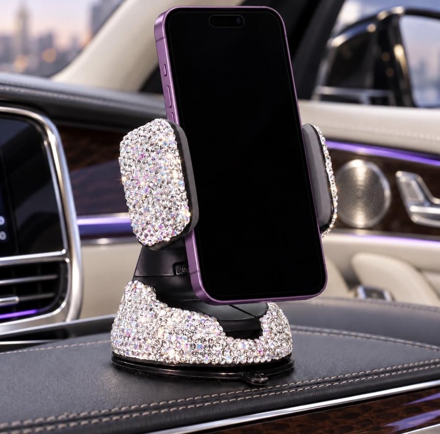 Car phone holder crystal