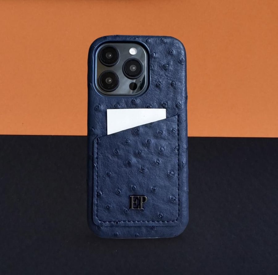Dark blue ostrich