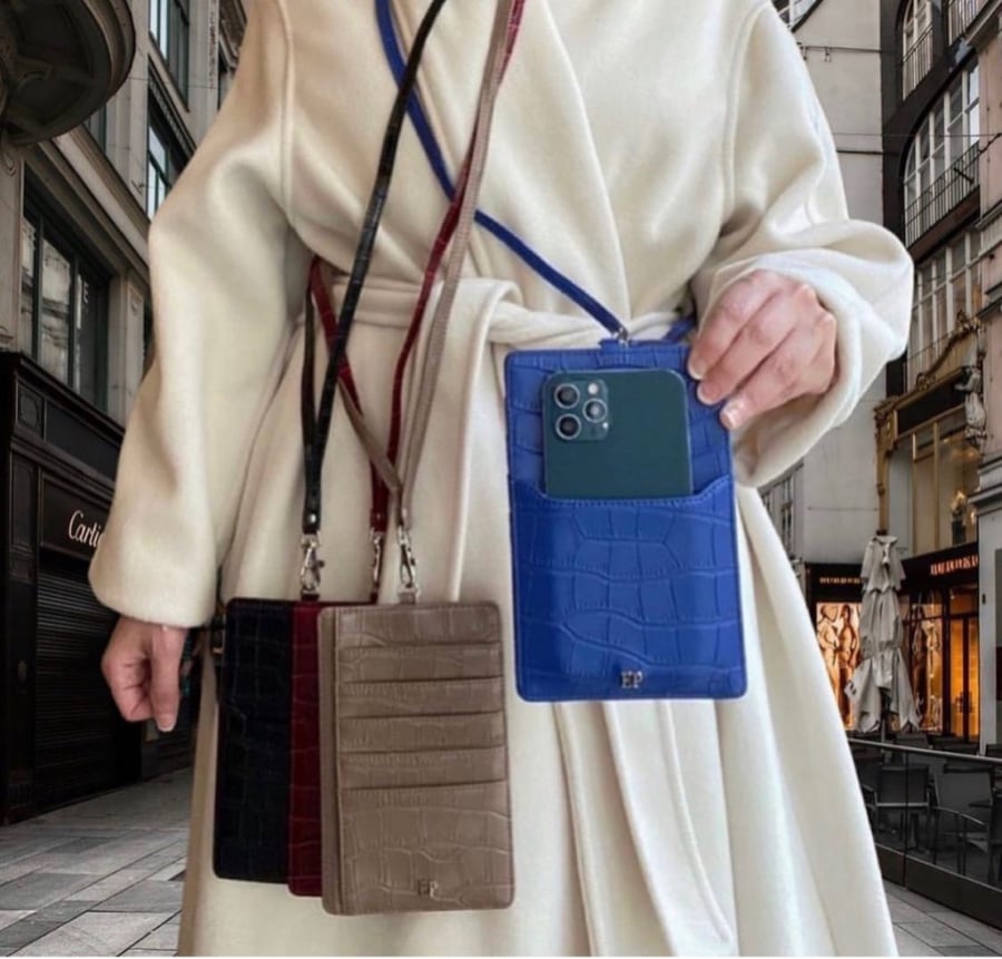 EP crossbody blue bag