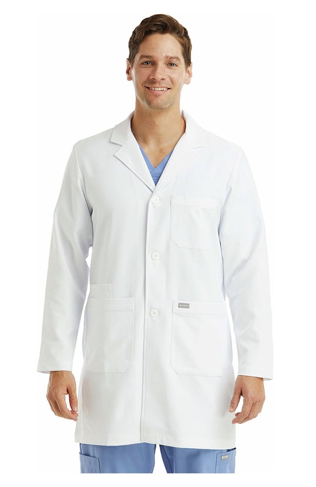 Momentum by Maevn Men's 36" Notch Collar Lab Coat