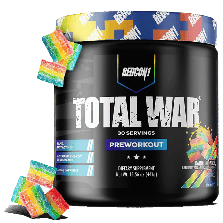 ريدكون توتال منتج طاقة 30 حصة, رينبو كاندي/ Redcon1 Total war 30 servings Rinbow Candy
