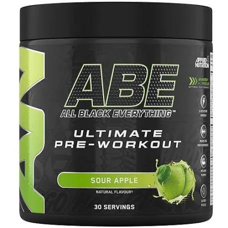 اي بي ايه منتج طاقة بنكهة تفاح اخضر / ABE pre work out Sour Green Apple