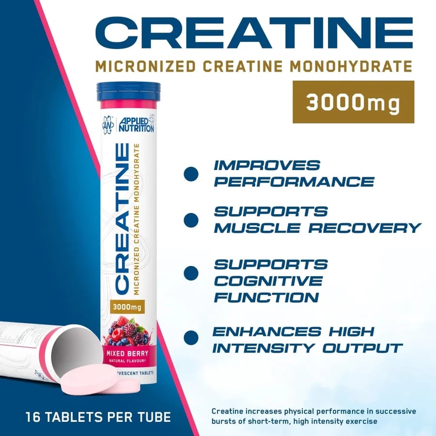 ابلايد نيوتريشن كرياتين مونوهيدرات أقراص فوارة 16 قرص / Creatine Monohydrate Effervescent Tablets