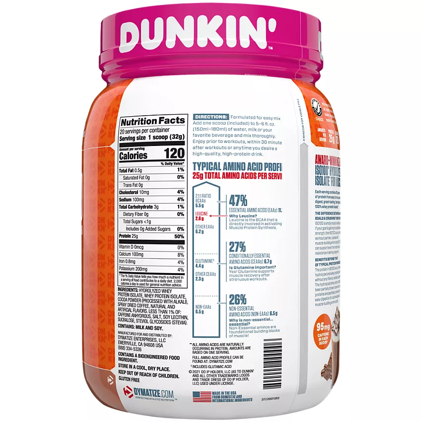 ISO 100 Dunkin Mocha Latte