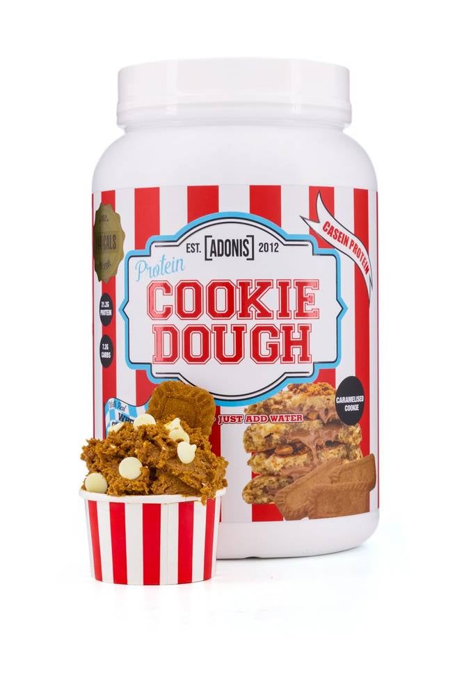 ادونيس كوكي دو بروتين عجينة الكوكيز, كوكيز بالكراميل, 1 كجم / Adonis Protein Cookie Dough 1kg (Caramelised Cookie)