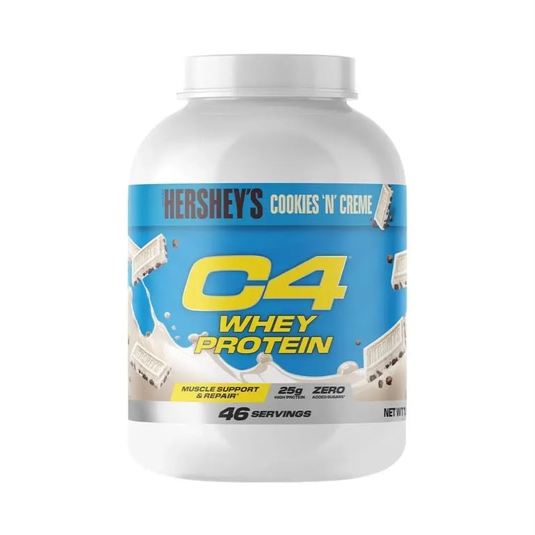 بروتين سي فور واي – هيرشي كوكيز– 44 حصة / Cellucor C4 Whey Protein Hershey’s Cookies ‘N’ Cream – 44 Servings