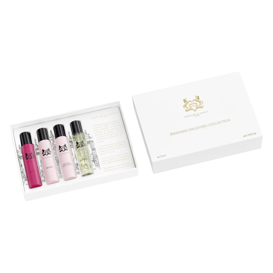 Women's perfume sample set from Parfums de Marly (4 bottles × 10 ml)