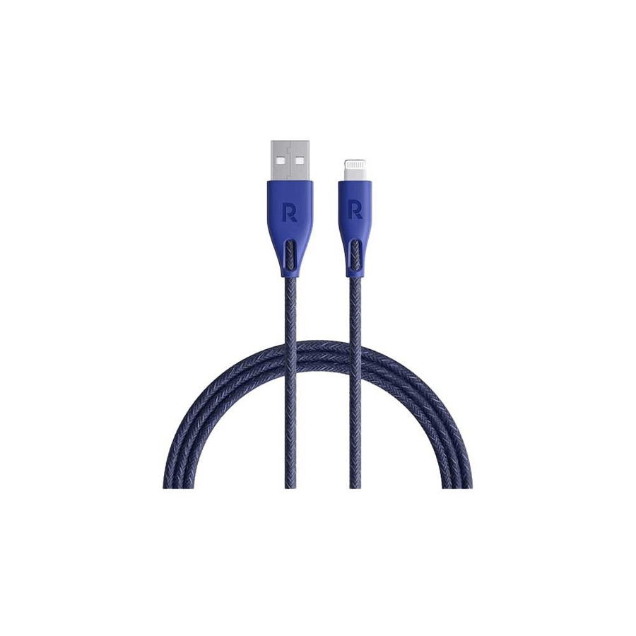 راف باور - سلك شحن نايلون  USB-A إلى لايتنينق 2 متر