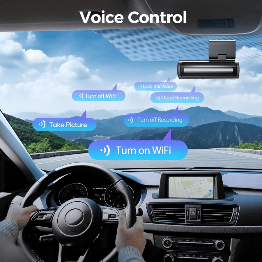 داش كام، LINGDU LD06، كاميرا امامية وخلفية، 4K+2K،واي فاي، GPS