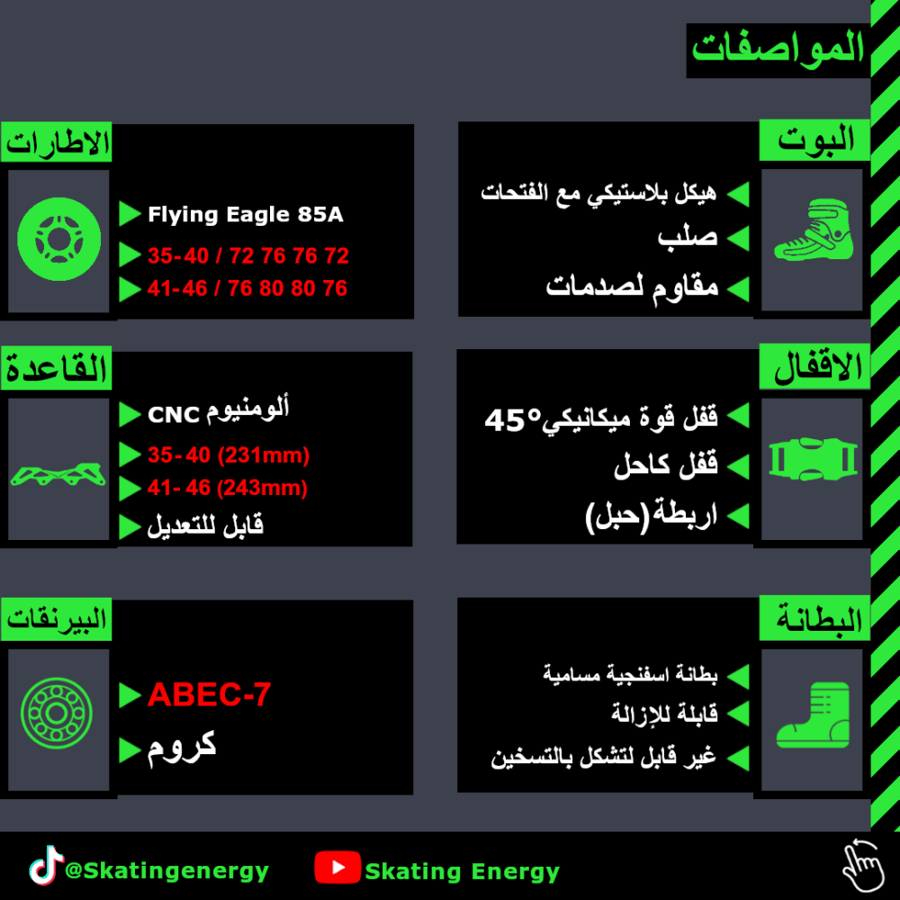 سكيت FBS- فاست بليد (أسود)
