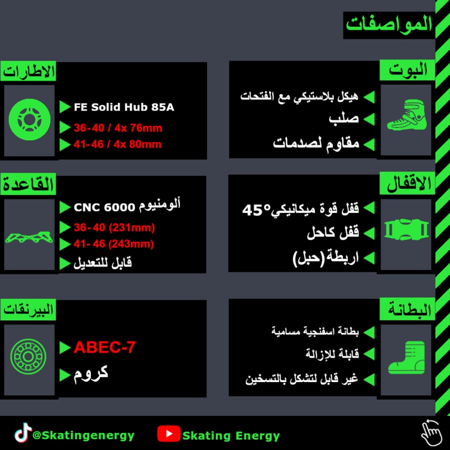 سكيت +F4 بلس (أسود ناري)