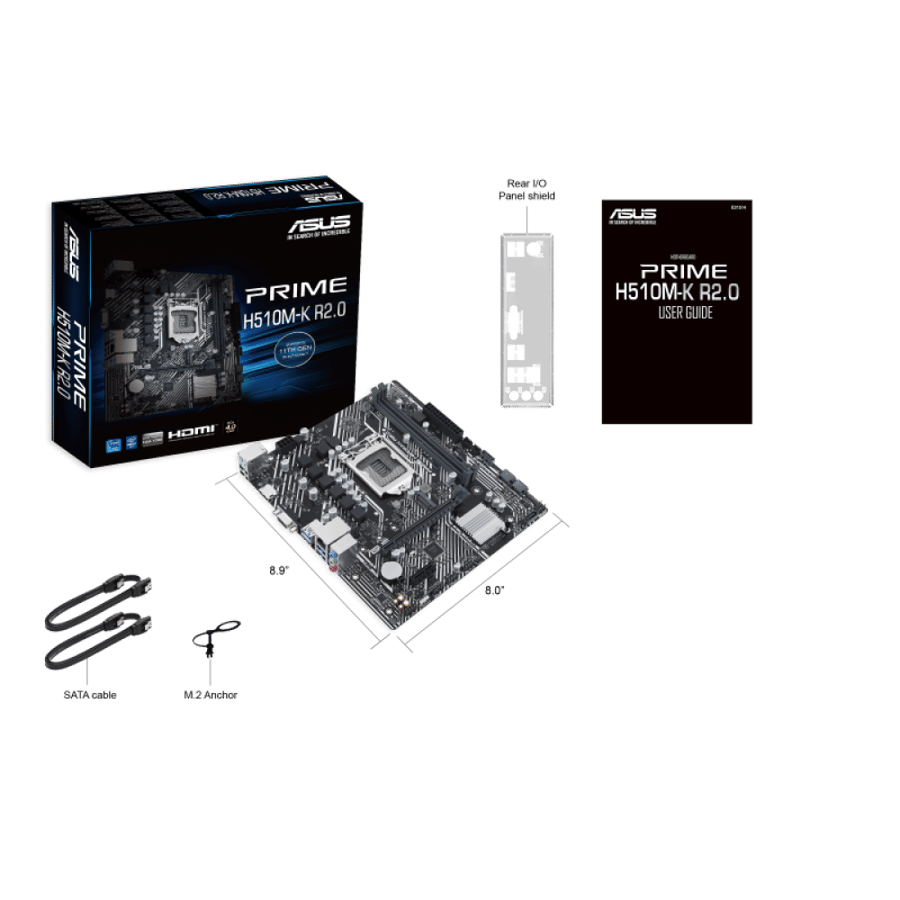 لوحة أم أسوس برايم برايم H510M-K R2.0 بمقبس LGA 1700 بحجم mATX