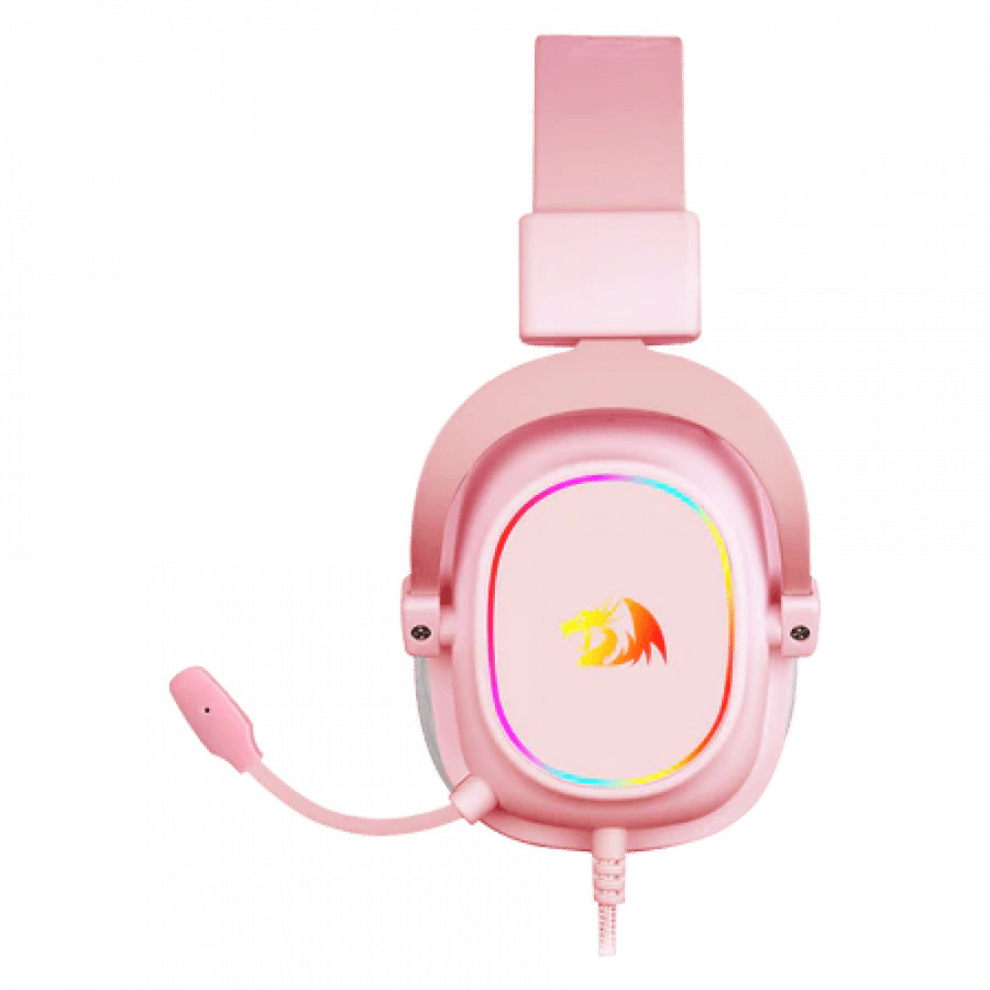 ريد دراجون H510P  سماعة رأس قيمنق Zeus-x USB RGB - وردي