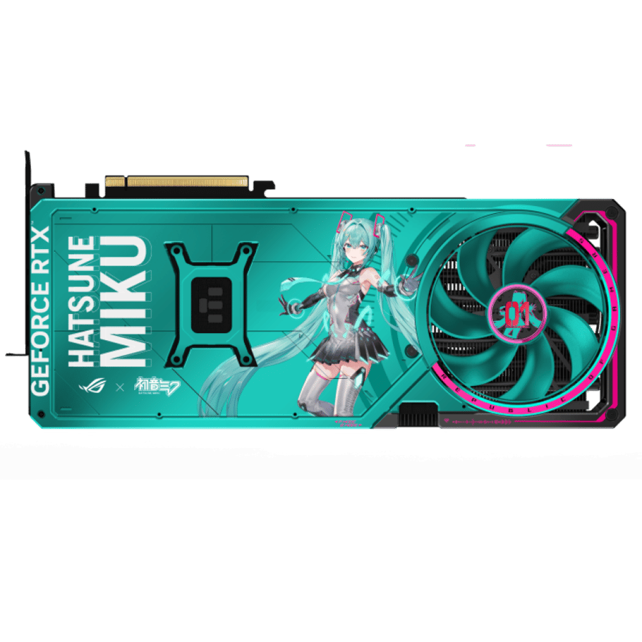 خلف ASUS ROG Astral GeForce RTX 5080 OC إصدار Hatsune Miku