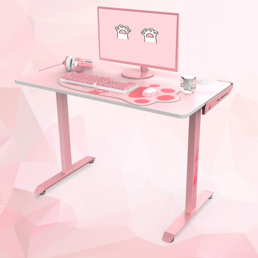 طاولة قيمنق يوريكا Ergonomic Gaming Venus1 S لون وردي 45 إنش