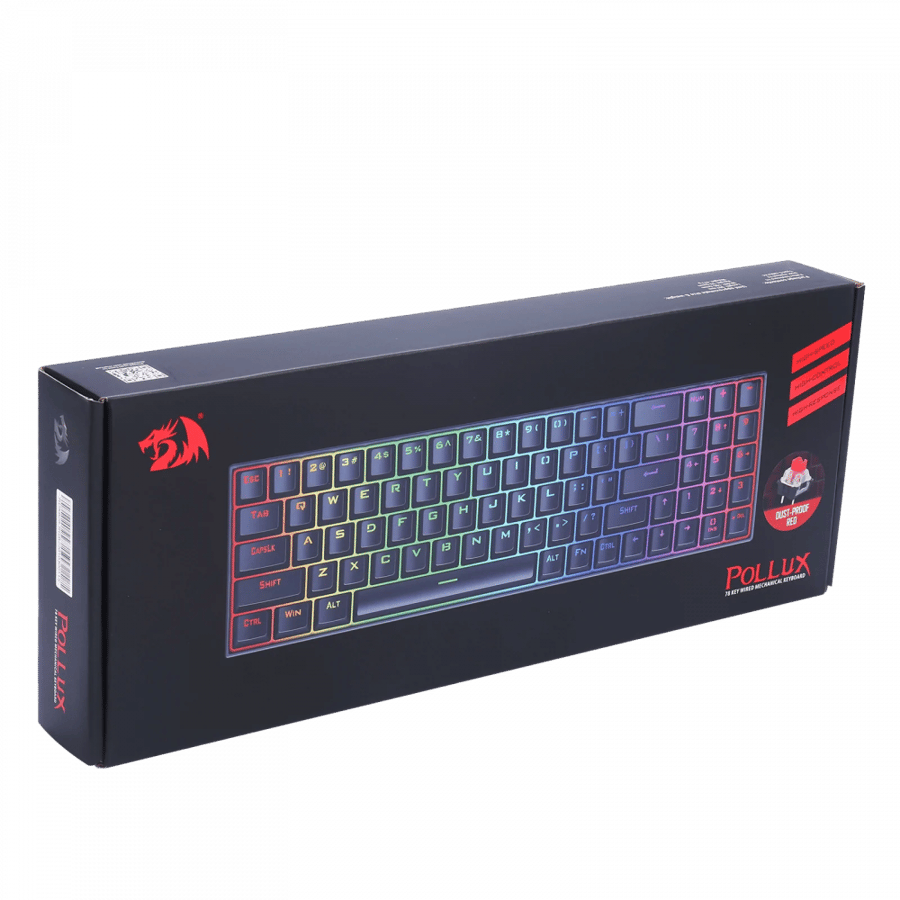 ريد دراجون K628 Pollux 75%  كيبورد قيمنق سلكي RGB