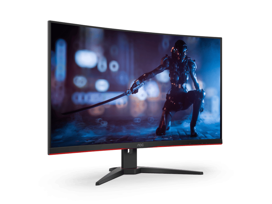 شاشة ألعاب منحنية إي او سي CQ32G2E حجم 31.5 بوصة دقة QHD تردد 155Hz استجابة 1ms