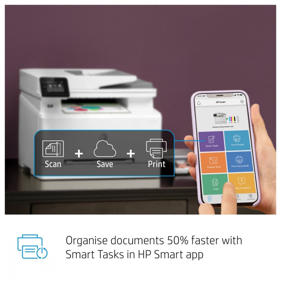 طابعة إتش بي ليزر جيت ملون HP LaserJet Pro MFP M283fdw