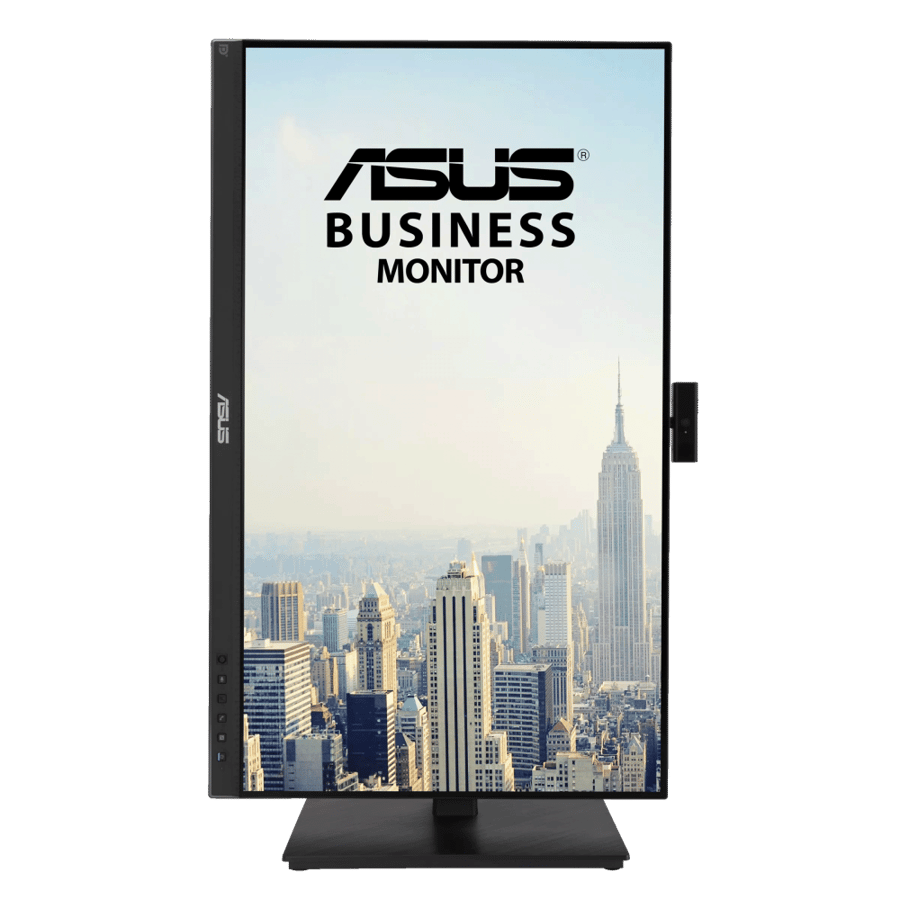 شاشة اسوس لمؤتمرات الفيديو BE279QSK مقاس 27 بوصة، بدقة Full HD وكاميرا ويب بدقة Full HD ومكبرات صوت استريو باللون الأسود