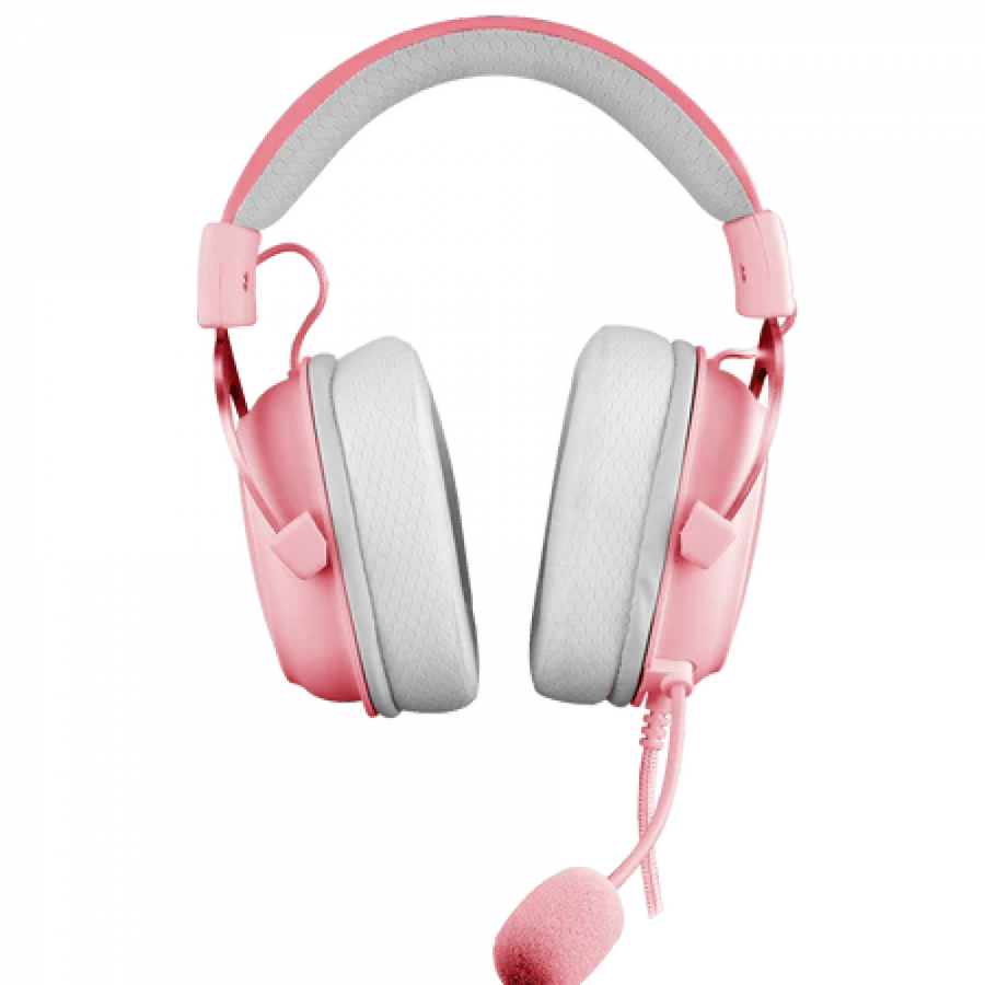 ريد دراجون H510P  سماعة رأس قيمنق Zeus-x USB RGB - وردي