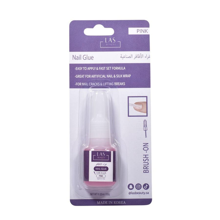 Pink nail glue 10 grams from La Beauty