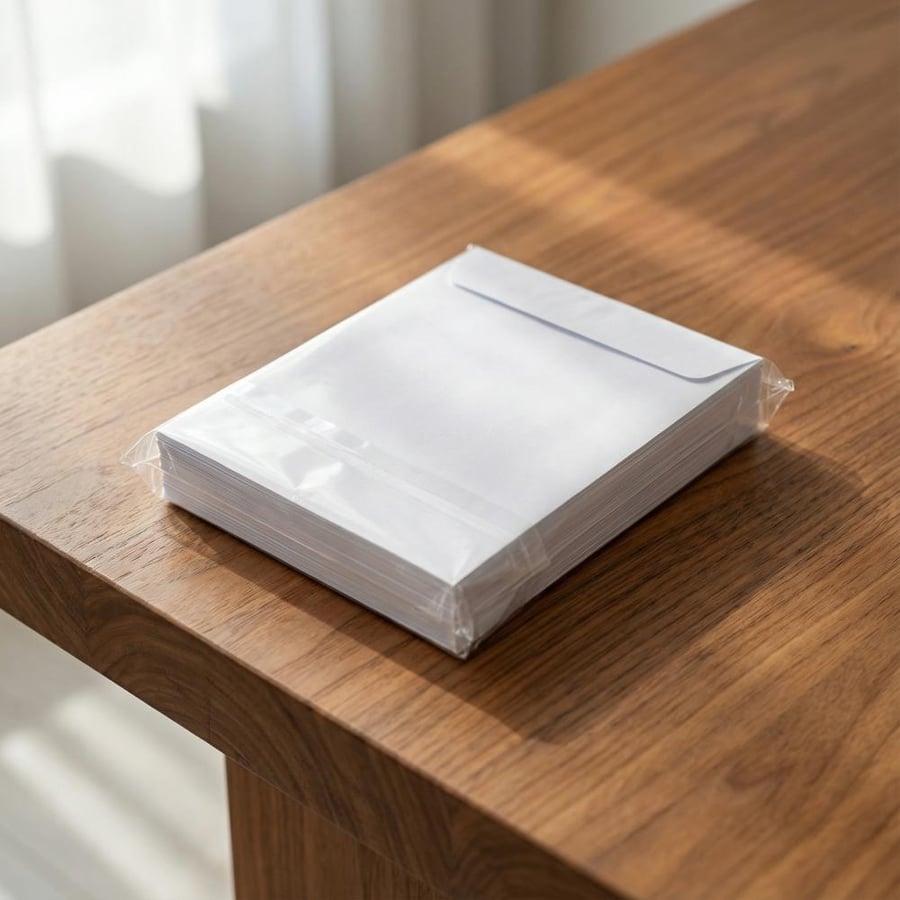 White small message envelope size 7.5*11 cm