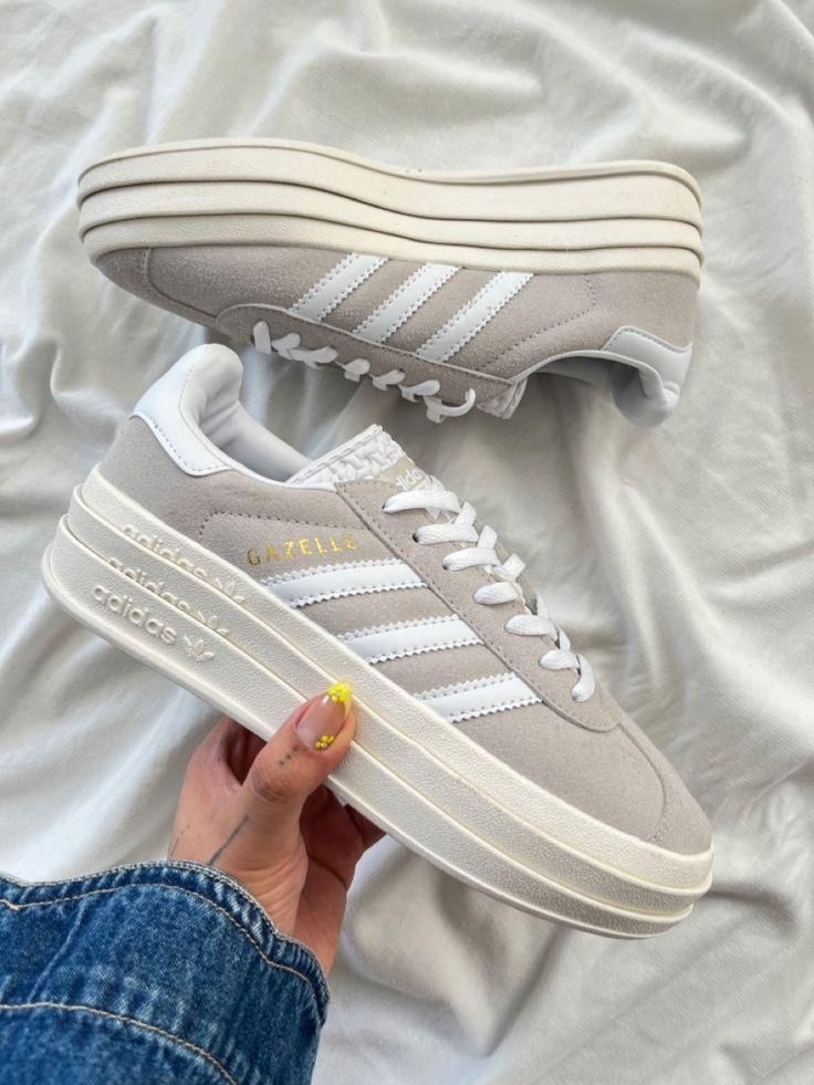 adidas Gazelle Bold Grey White