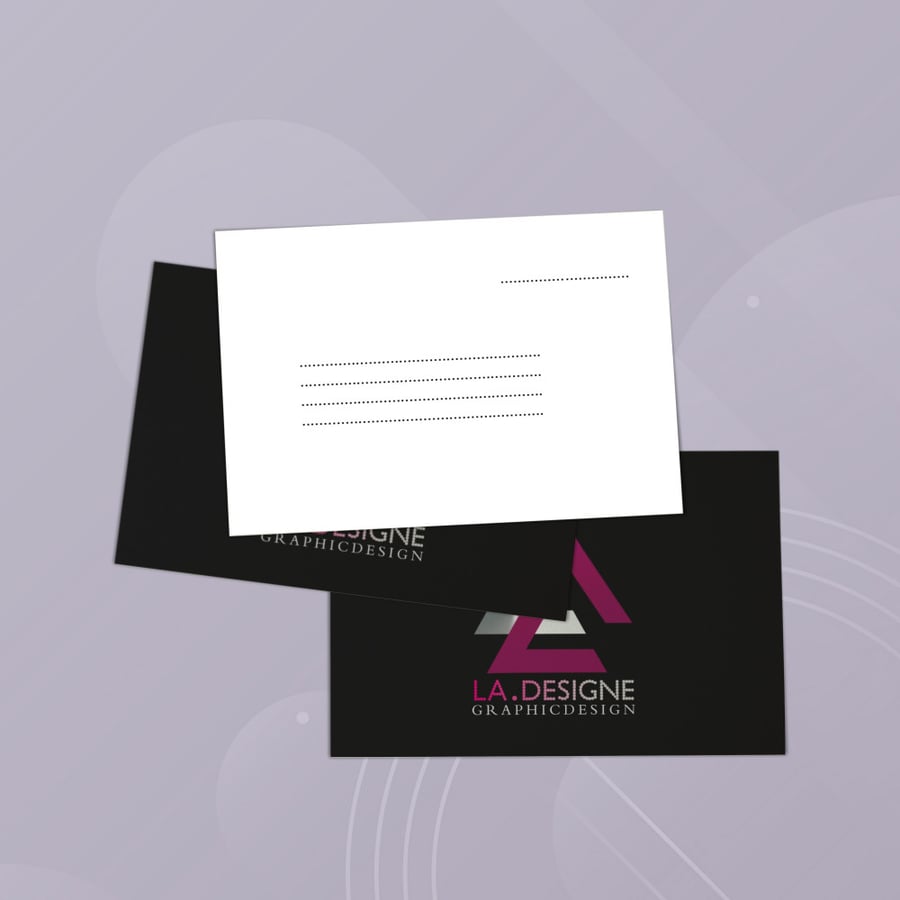 Double-sided thank you card design