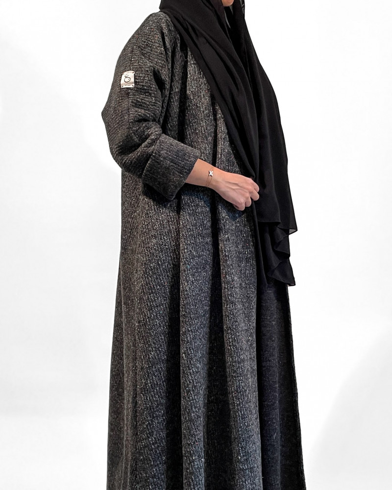 Wool abaya - grey