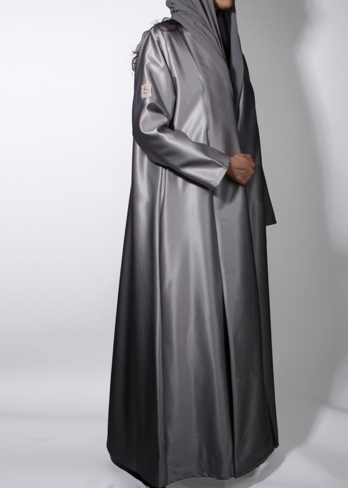 Wavy broadcloth abaya - multi-colored