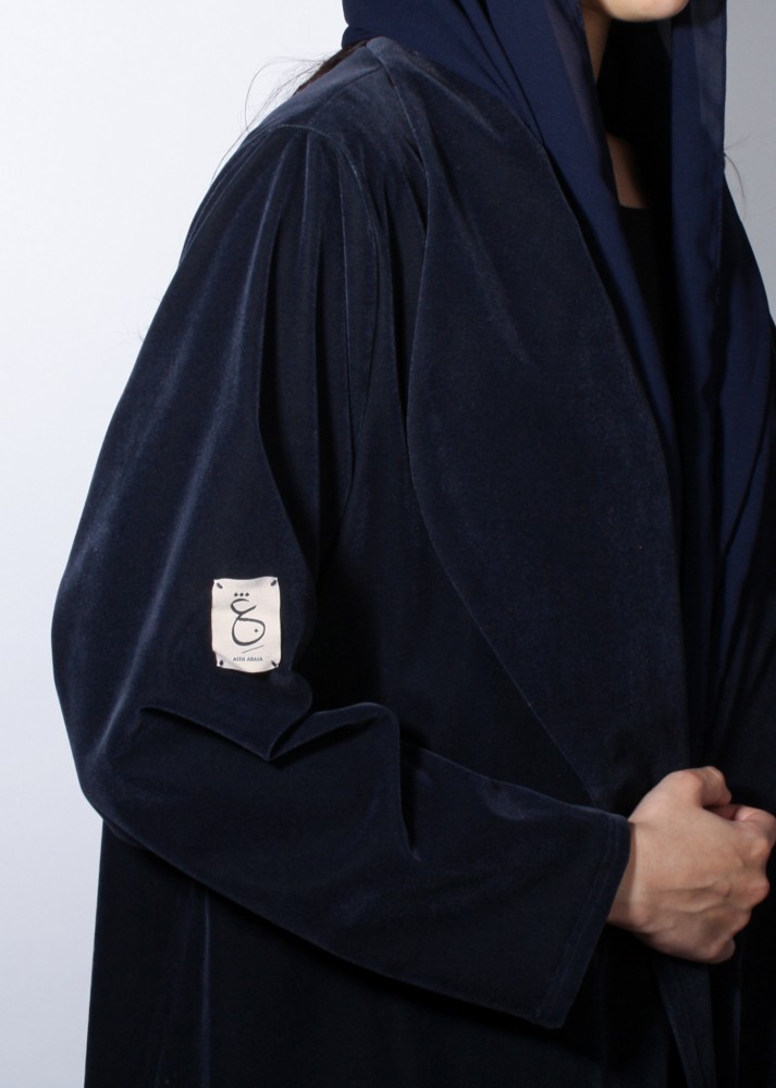 Wavy broadcloth abaya - multi-colored