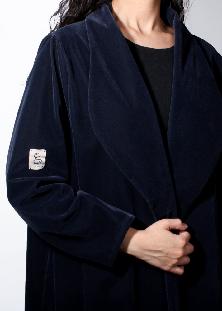 Wavy broadcloth abaya - multi-colored