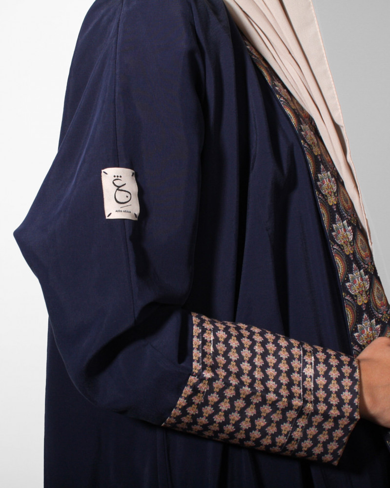 Washed Silk Abaya - Purple (Purple)