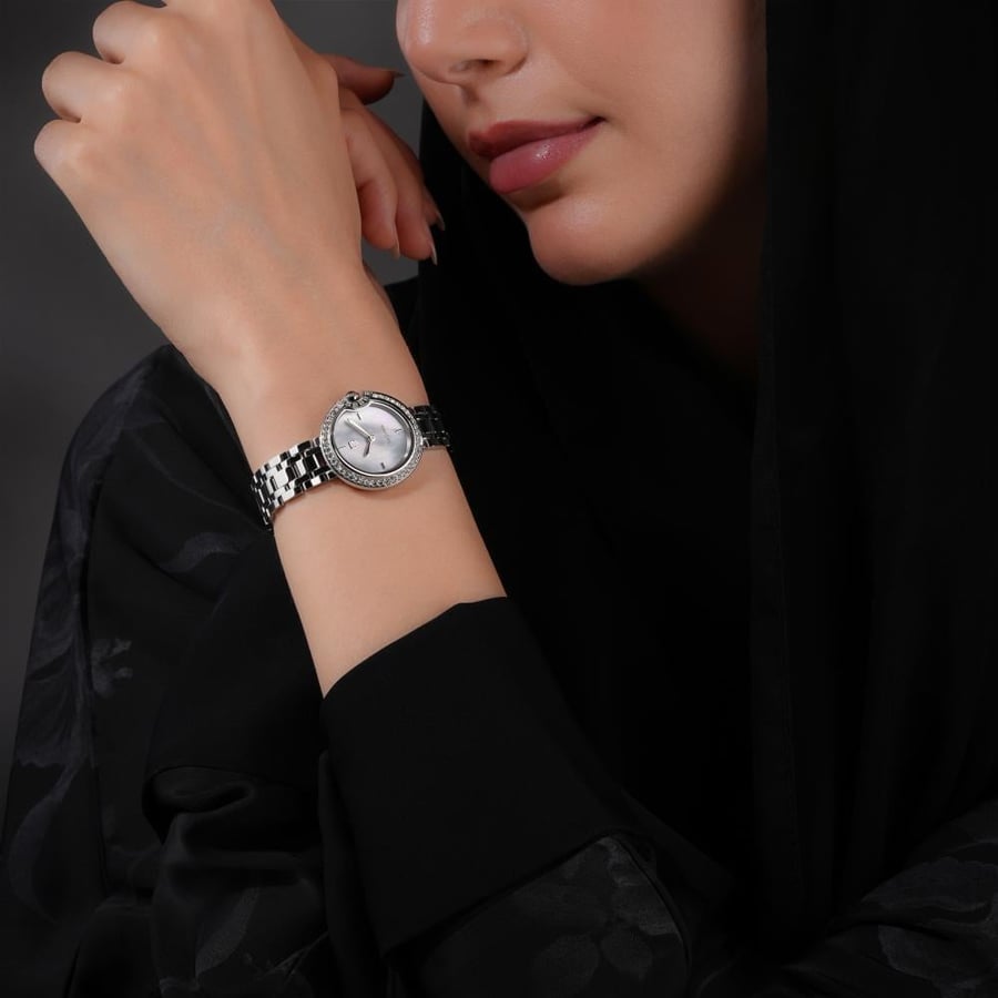 ساعة جي لاروش ستانلس ستيل مع ميناء عرق اللؤلؤ - مورغان