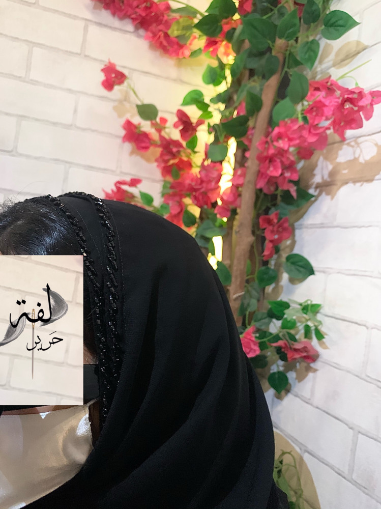 طرحة سوداء شك يدوي ( مبطنه )