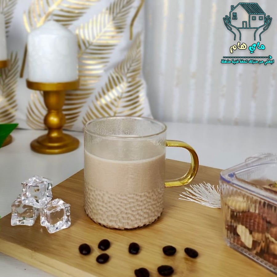 كوب كوفي زجاج، بديزاين عصري وأنيق