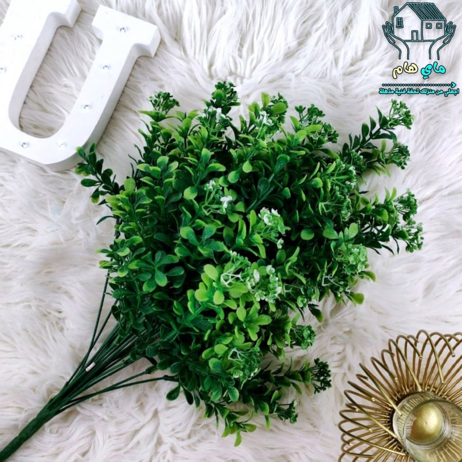 Elegant semi-natural green-colored tree bouquet, height 50 cm
