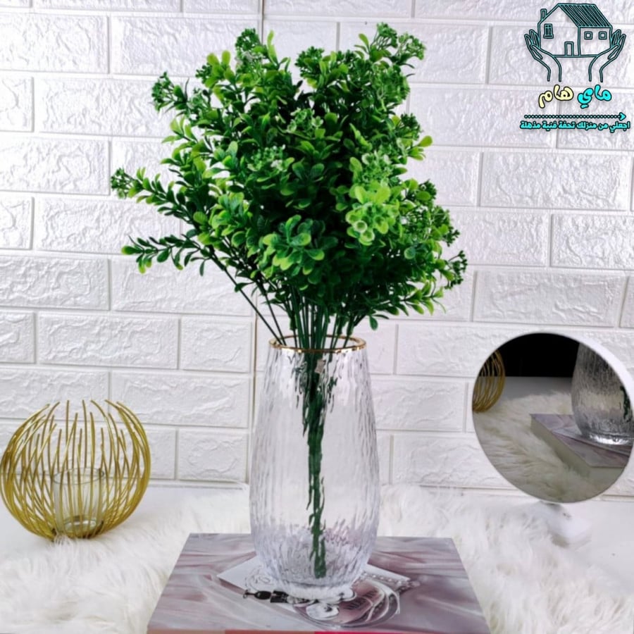 Elegant semi-natural green-colored tree bouquet, height 50 cm