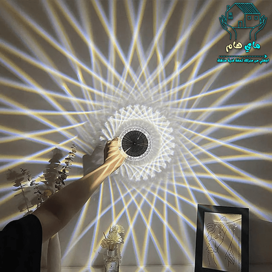 ابجورة كريستال شفاف بإضاءة ابيض واصفر تعمل باللمس، بطارية تدوم 12 ساعة - 26*12 سم