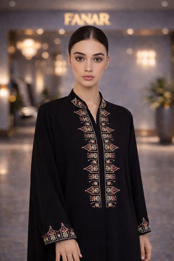 Embroidered abaya 9515