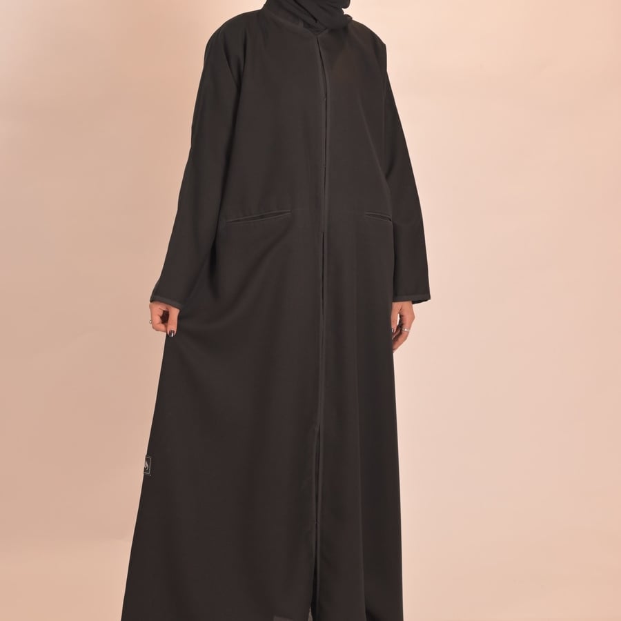 عبايه عمليه كلر صيني مع جيوب اماميه