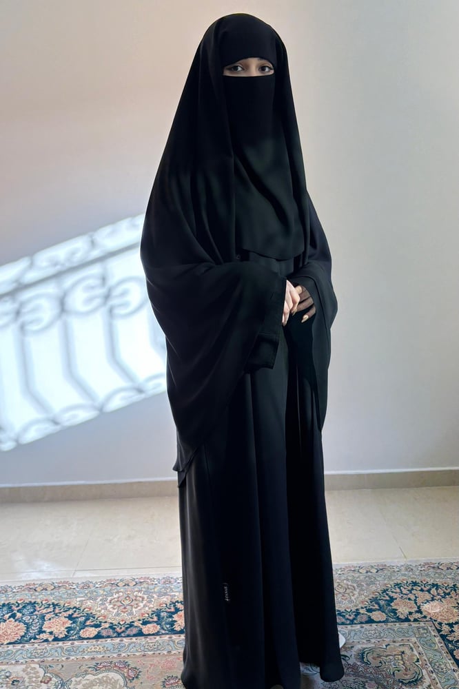خمار باب الحارة أسود بنقاب 1323