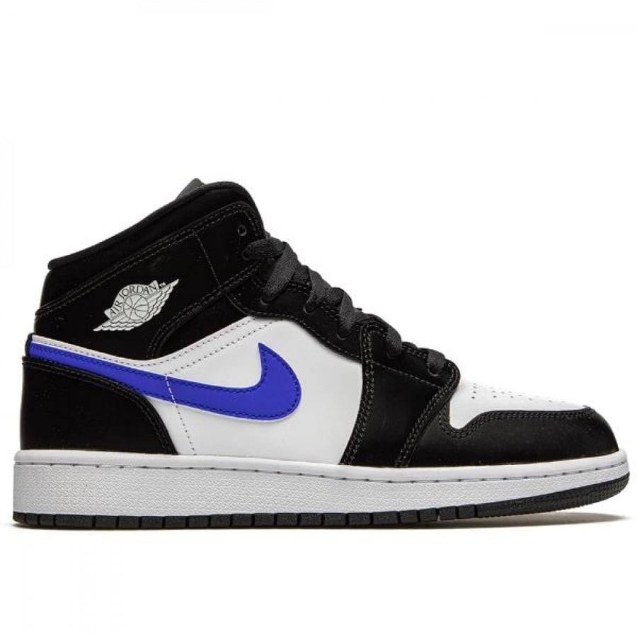 Air Jordan 1 Mid GS Black Racer Blue