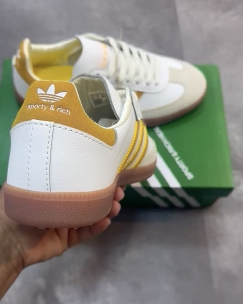 adidas Samba OG "SPORTY & RICH - White Bold Gold"
