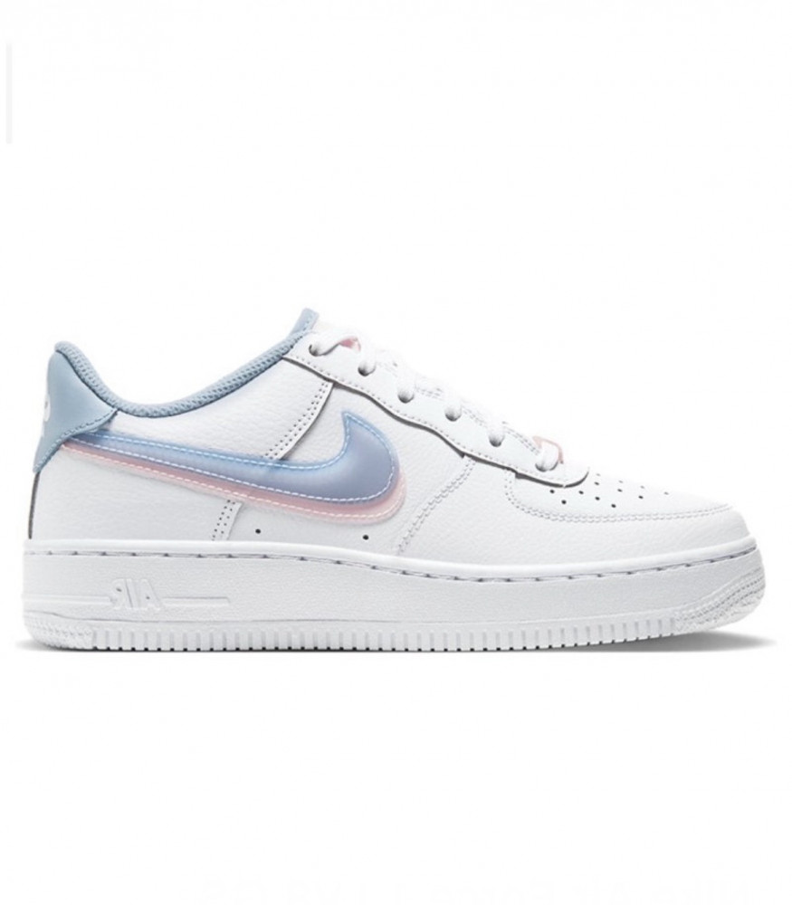 Nike Air Force 1 LV8 GS 'Double Swoosh' White/Light Armory Blue