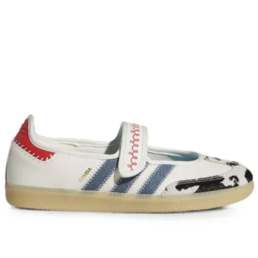 Adidas x Toy Story Samba Jane cow-print ballet flats