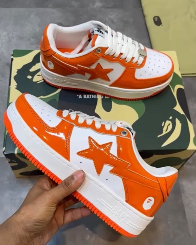 A Bathing Ape Bape Sta Low Orange