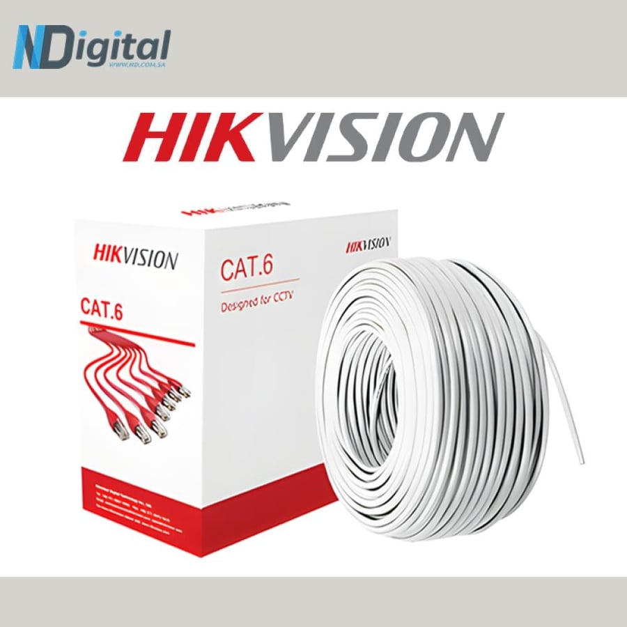 كيبل شبكة هيكفيجن DS-1LN6U-W/CCA CAT6 CABLE